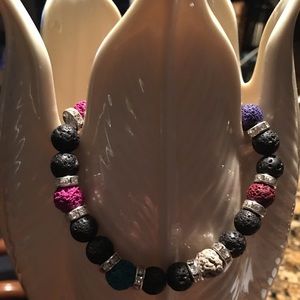 Handmade Lava Beaded bracelet stretch